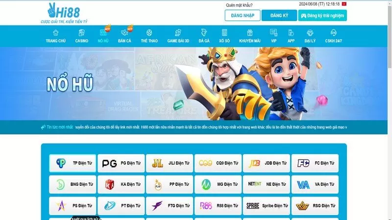Sảnh game slot của Hi88 rất đa dạng với hàng trăm trò chơi thú vị Sảnh game slot của Hi88 rất đa dạng với hàng trăm trò chơi thú vị