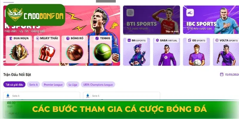 Các bước tham gia cá cược bóng đá tại Max79